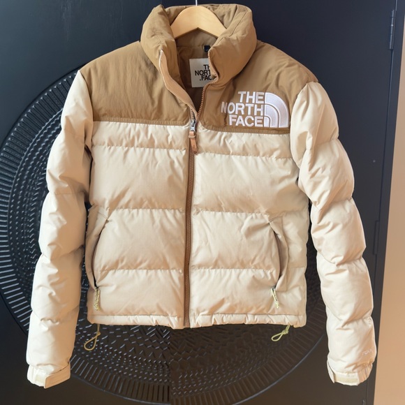 The North Face Beige Puffer Jacket - Picture 1 of 2